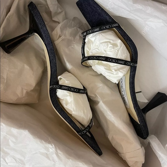 🛑 SOLD 🛑 NIB JIMMY CHOO DENIM SANDALS - Picture 5 of 5